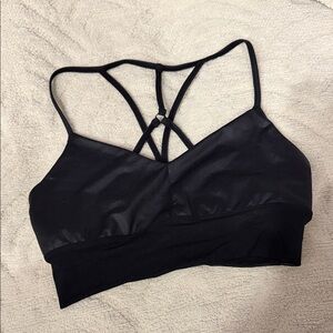 Alo Yoga Black and Mesh Sports Bra